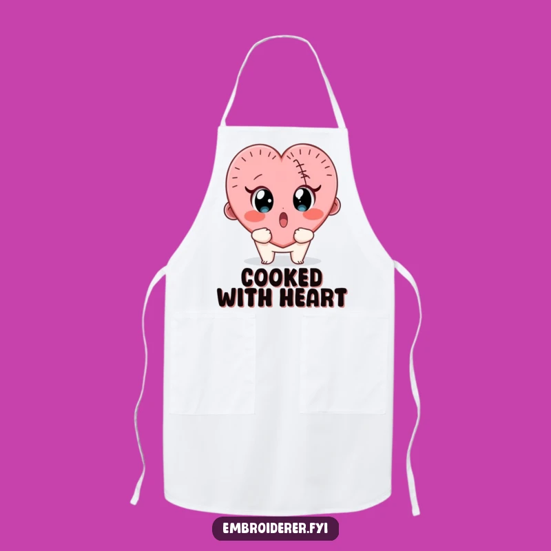 Funny Stitch Fail Apron: Surprised Crafter Smock