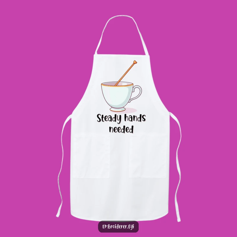 Funny Teacup's Kitchen Balancing Act Apron: Hilarious Chef's Wear for Cooking Fun