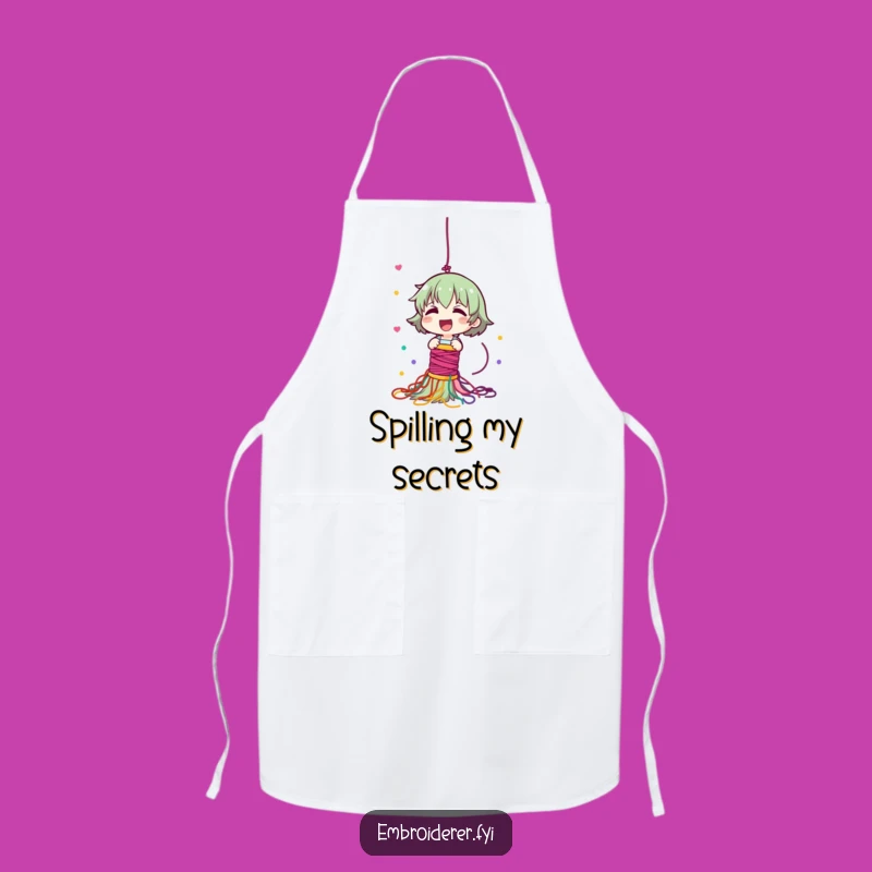 Funny Thread Cascade Apron: Cook or Craft with Colorful Cheer