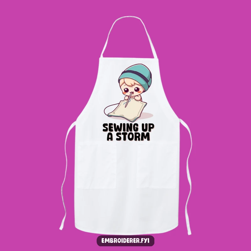 Mischievous Needle Apron: Sew with Style, Funny Protection