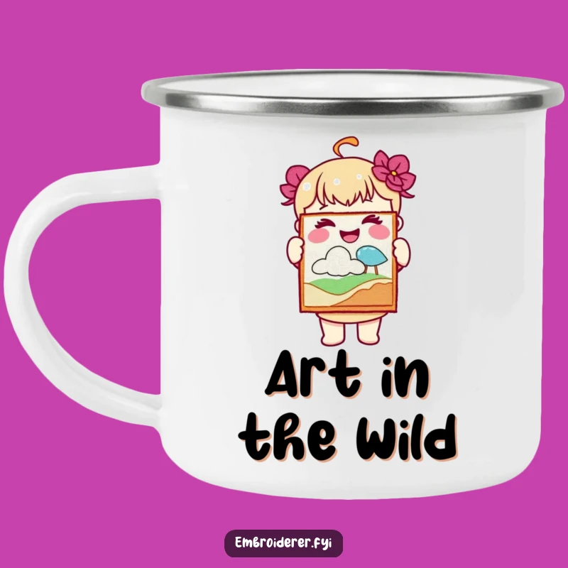 Funny Joyful Artist Camping Mug: Celebrate Crafting Outdoors!