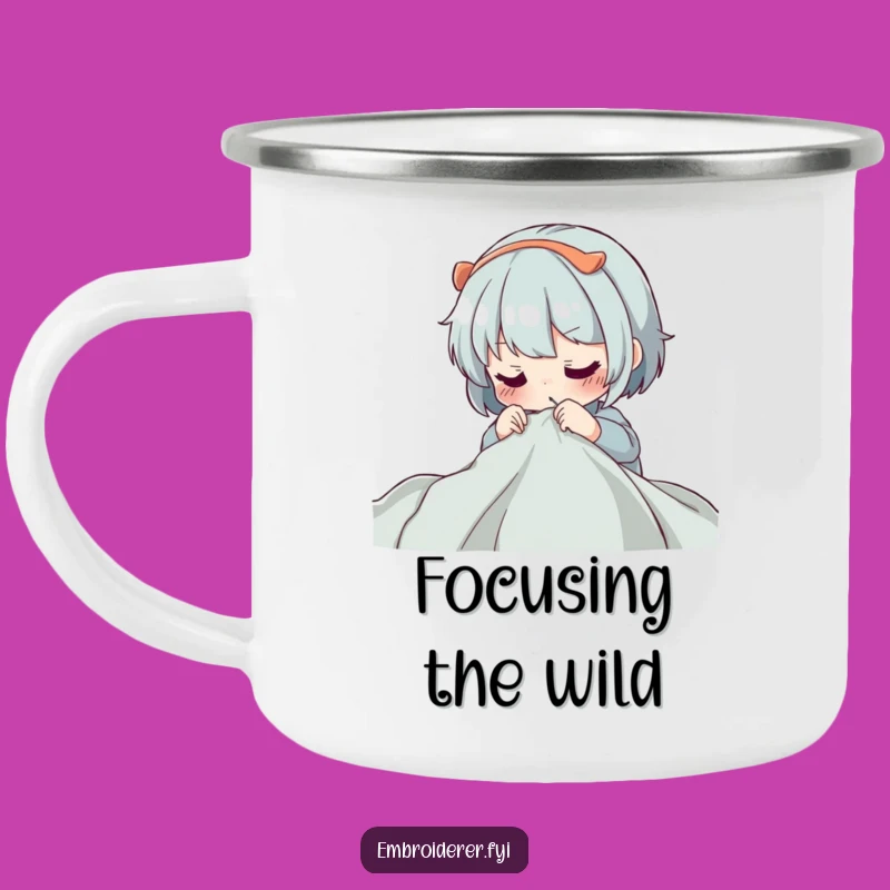 Funny Focused Stitcher Camping Mug: Stay Focused on Your Trail Snacks, Great Funny Gift