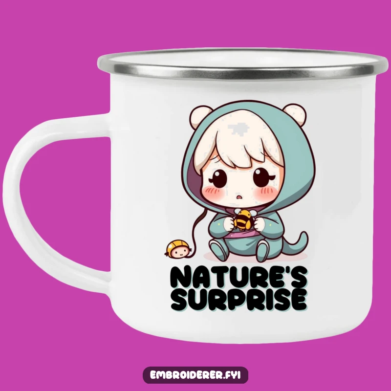 Funny Bee Surprise Camping Mug - Campfire Tales & Crafty Blunders!