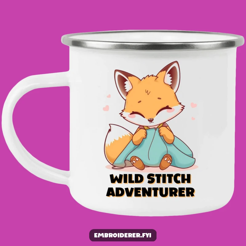 Funny Winking Fox Camping Mug: Enjoy Brews with Sly Humor - Great Gift!