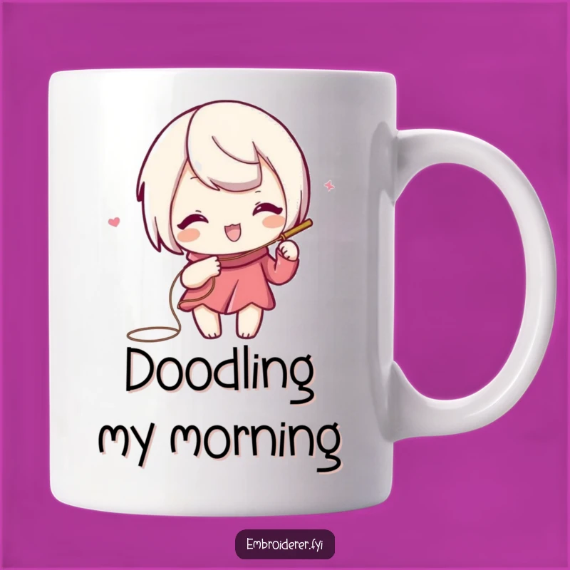 Funny Artistic Crafter Mug: Playful Needle and Thread Gift