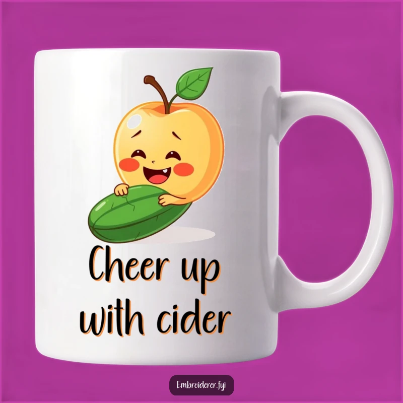 Funny Apple & Cucumber Mug: Spreading Smiles Hilarious Gift for Grumpy Friends