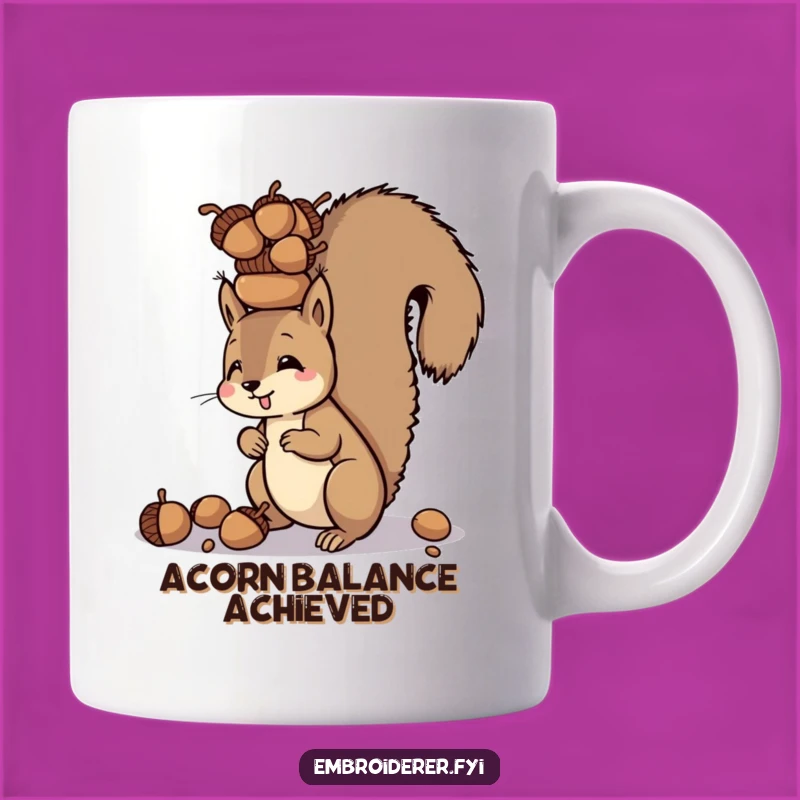 Funny Squirrel Acorn Tower Mug: A Hilarious Gift for Busy Hoarders and Nature Lovers