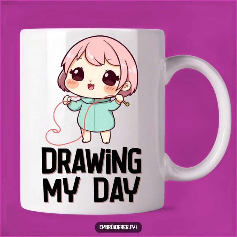 Funny Stitch Artist Mug - Playful Swirl Creator, Perfect Craft Gift