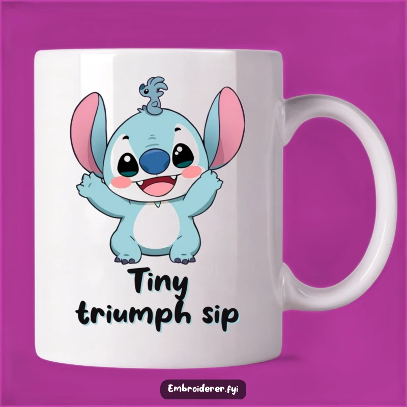 Funny Tiny Stitch Mug: Delighted Crafter Gift for Sewing Enthusiasts