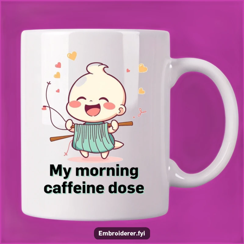 Funny Sewing Mug: Cheerful Laughing Stitcher's Speed Gift for Crafters