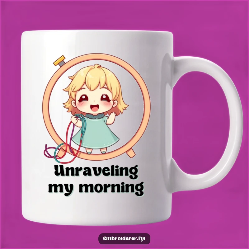 Funny Stitcher Mug: Joyful Thread Puller, Hilarious Crafter Funny Gift