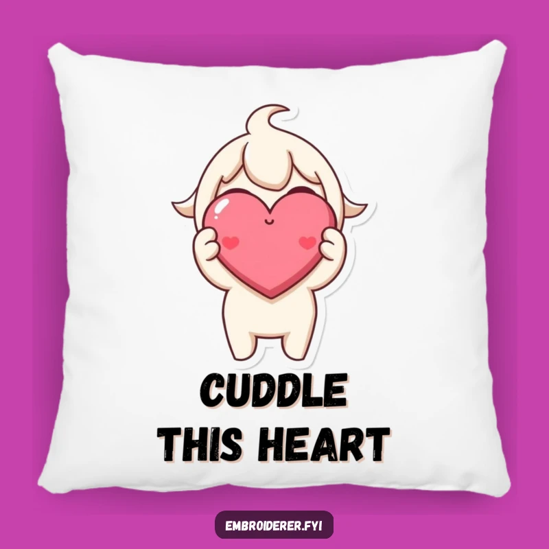 Funny Heart Stitch Pillow - Huggable Comfort & Stitchy Smiles!