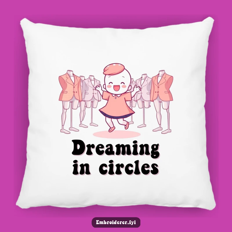 Funny Pillow: Hoop Dance Comfort, Hilarious Accent for Crafters
