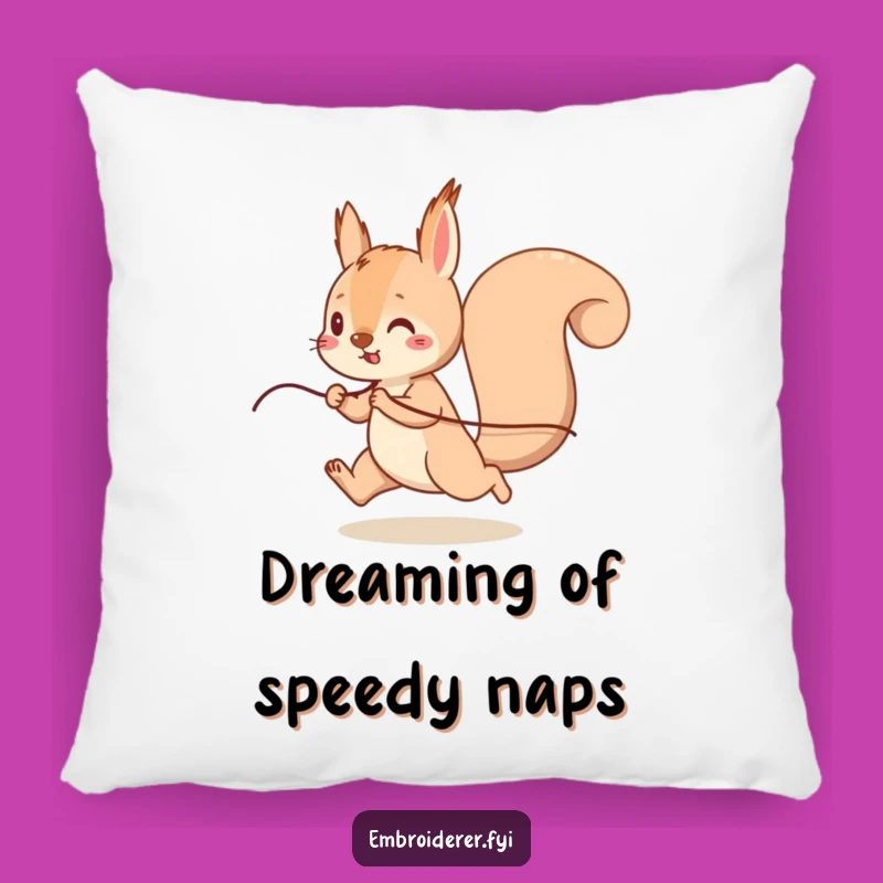 Funny Squirrel Thread Pillow: Soft & Hilarious Comfort for Playful Nooks