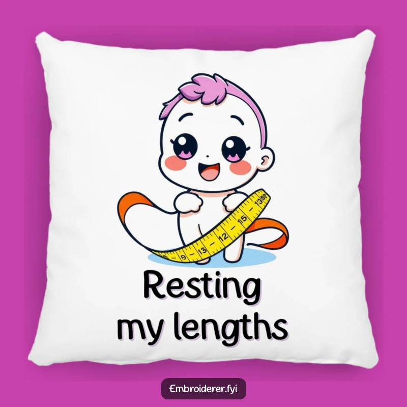 Funny Measuring Fabric Pillow: Cozy Up with Crafty Accuracy!