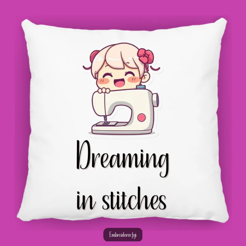 Funny Pillow: Joyful Sewer Accent, Comfy Funny Gift for Crafters