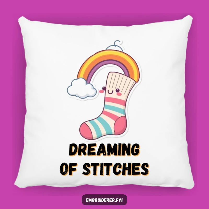 Funny Sock Rainbow Cloud Pillow - Cozy Creative Accent
