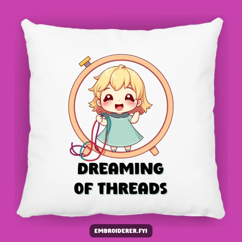Funny Stitcher Pillow: Joyful Thread Puller, Soft & Hilarious Crafter Decor Gift