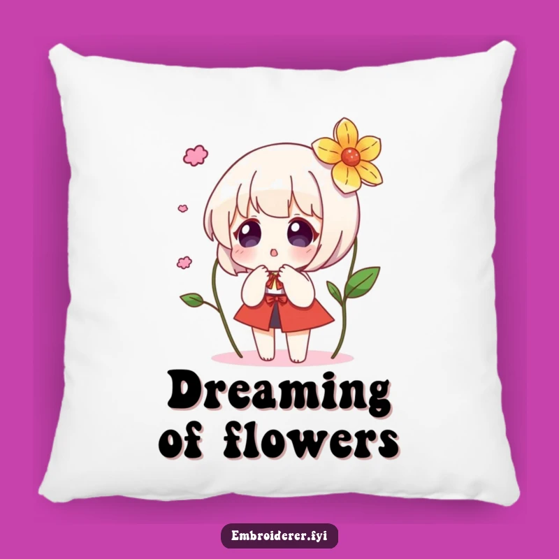 Funny Surprise Flower Pillow: Cozy Comfort with a Touch of Magical Embroidery