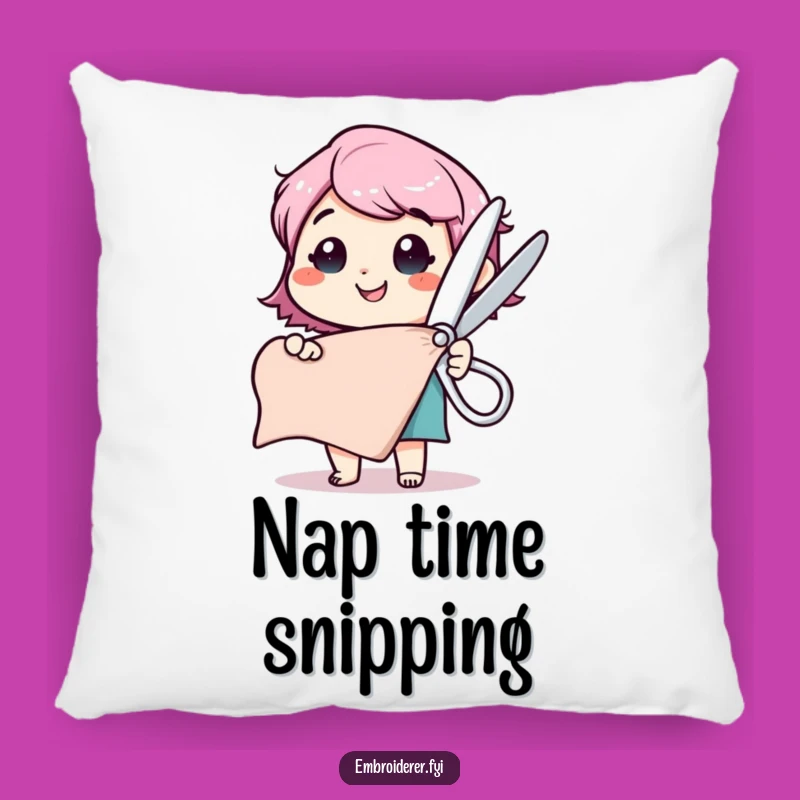 Funny Fabric Cutter Pillow: Cozy Comfort with Crafting Enthusiasm