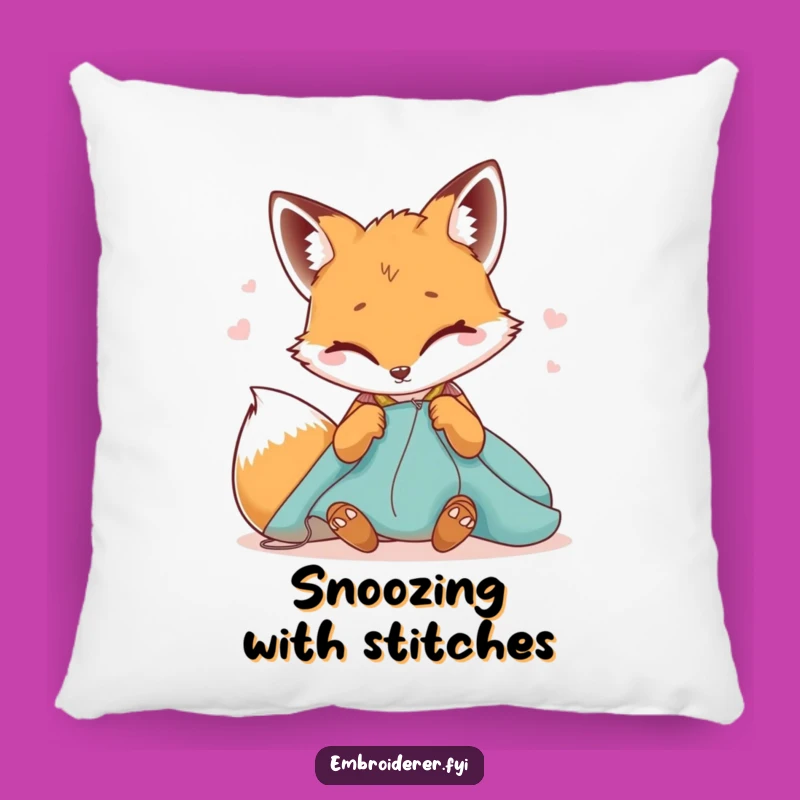 Cozy Funny Winking Fox Pillow: Cuddle Up with Crafty Slyness - Adorable Gift!