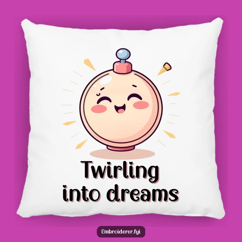 Cheerful Bobbin Pillow: Cozy Decor with Sewing Excitement