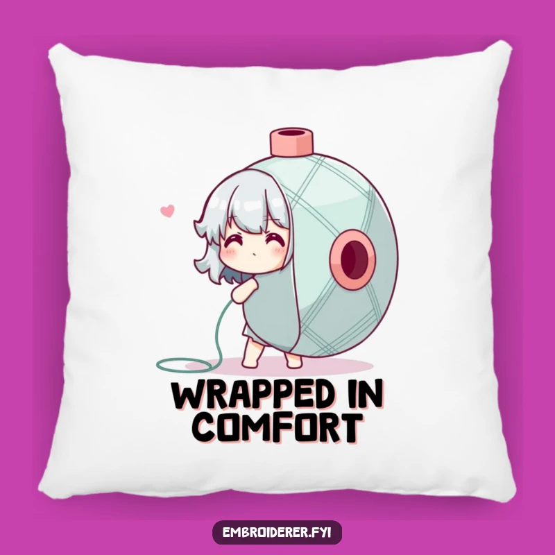 Funny Pillow: Floss Struggle Buddy, Hilarious Comfort for Crafters