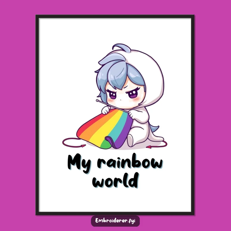 Funny Rainbow Weaver Digital Art - Instant Colorful Inspiration!