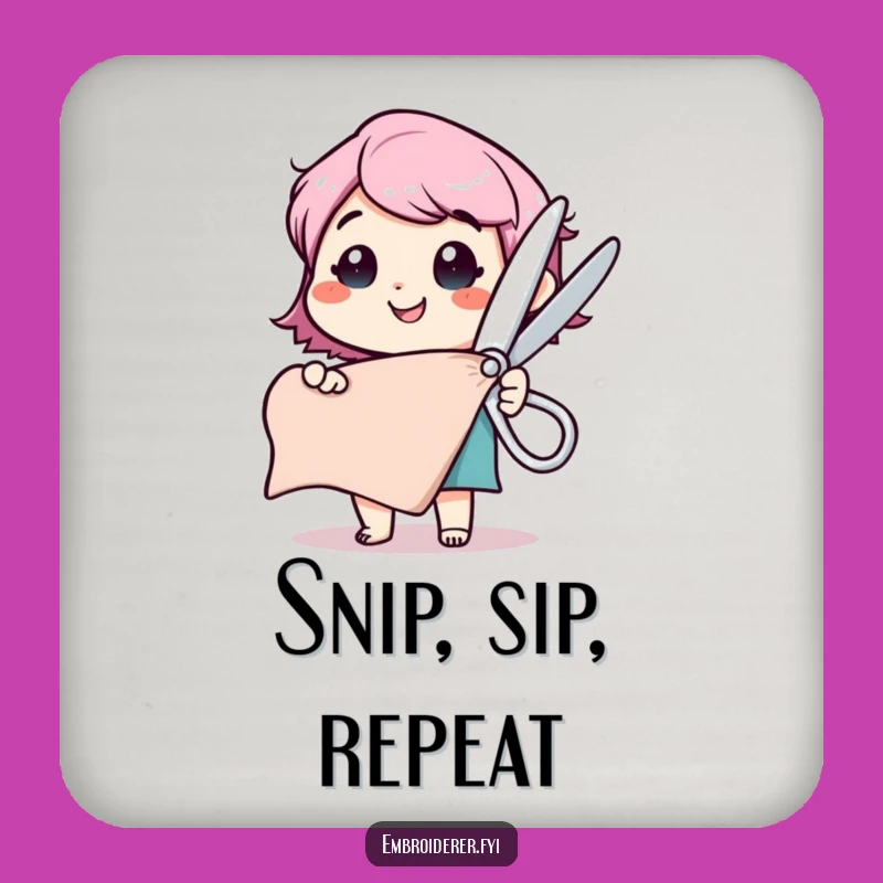 Funny Fabric Cutter Coaster: Protect Surfaces with Crafting Fun