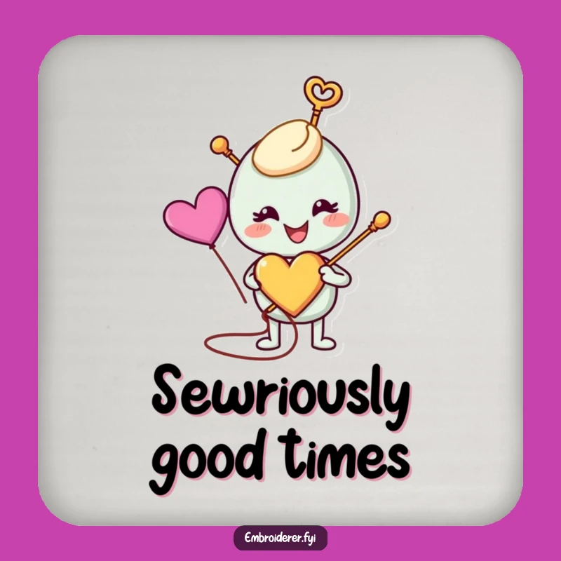 Funny Needle Drink Coasters: Protect Surfaces with Stitchy Charm