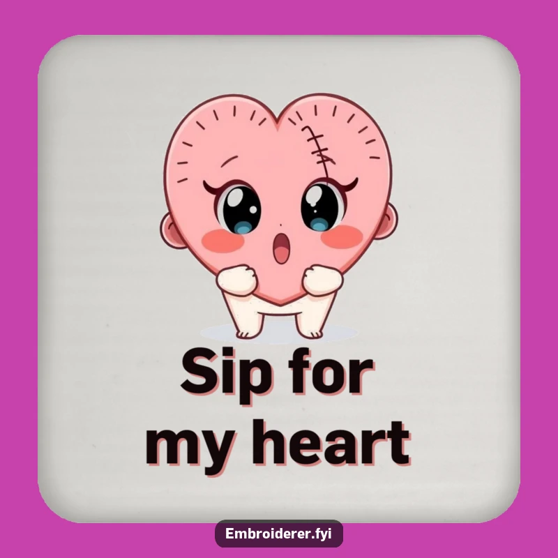 Funny Stitch Fail Coaster: Surprised Crafter Decor