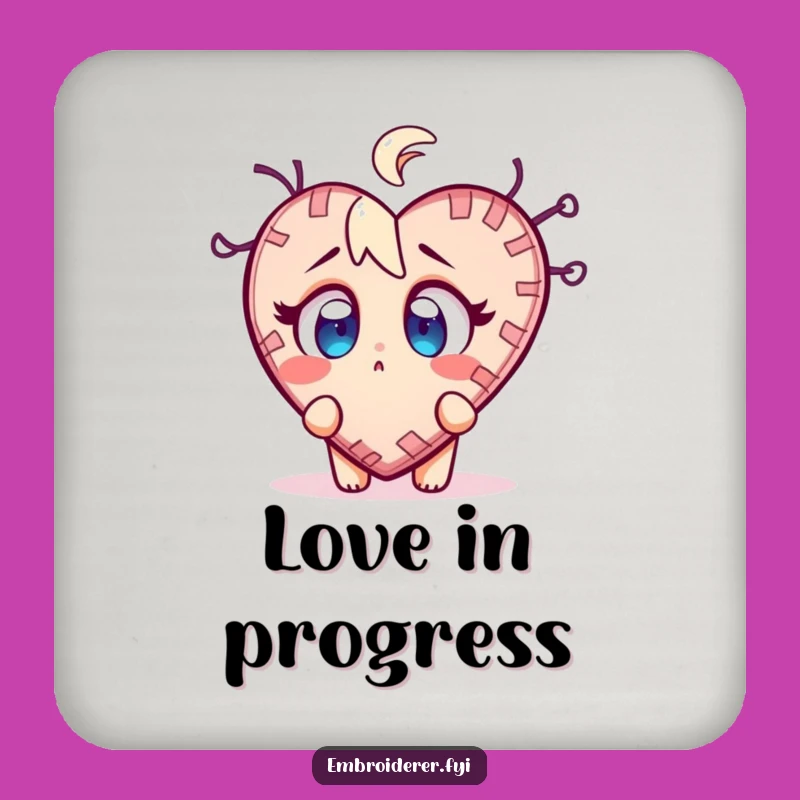 Funny Stitch Surprise Coasters - Wobbly Heart Creator, Sewing Table Protection