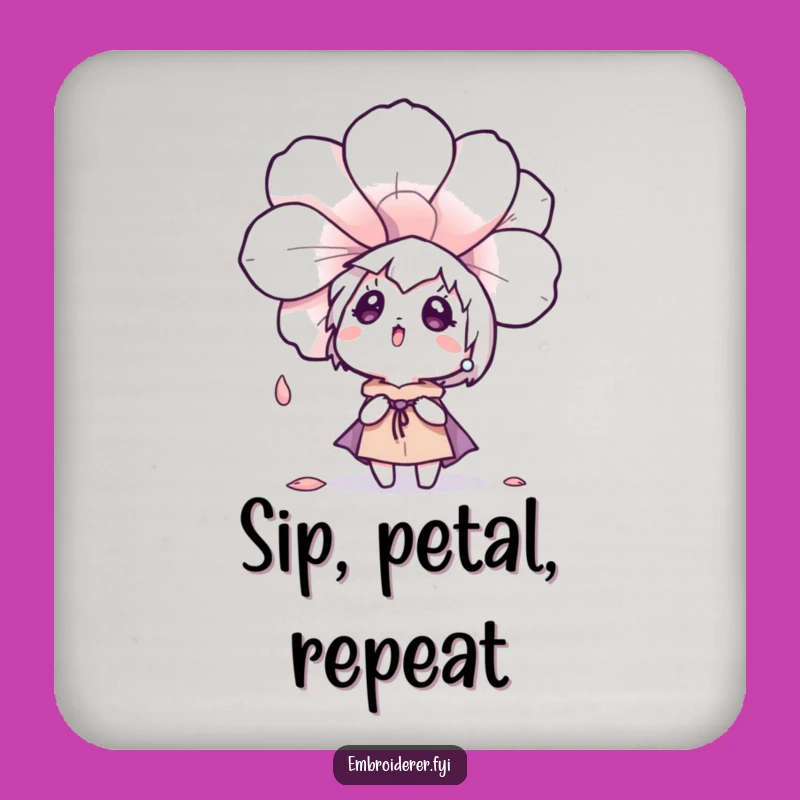 Funny Surprised Petal Coaster - Protect Surfaces with Whimsical Charm