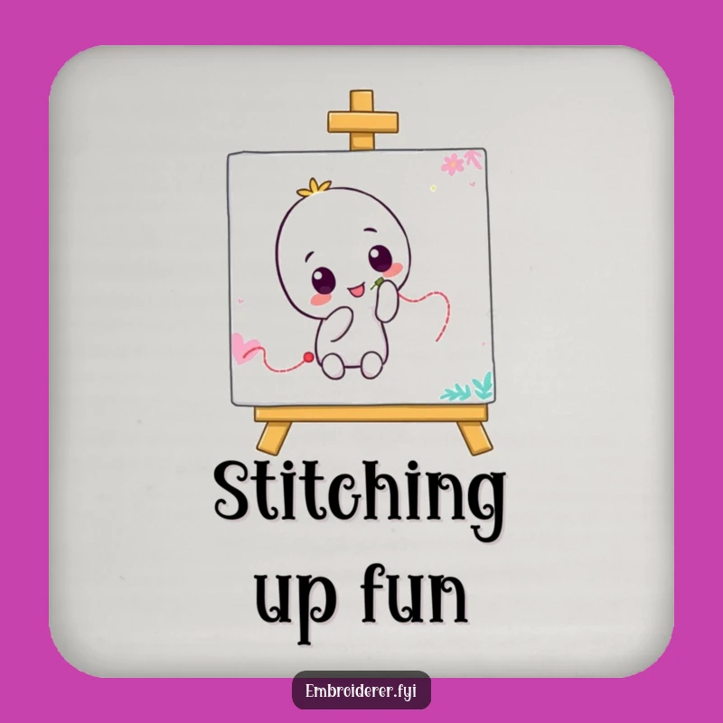 Funny Wobbly Line Drink Coaster - Playful Art Protector for Tables Gift