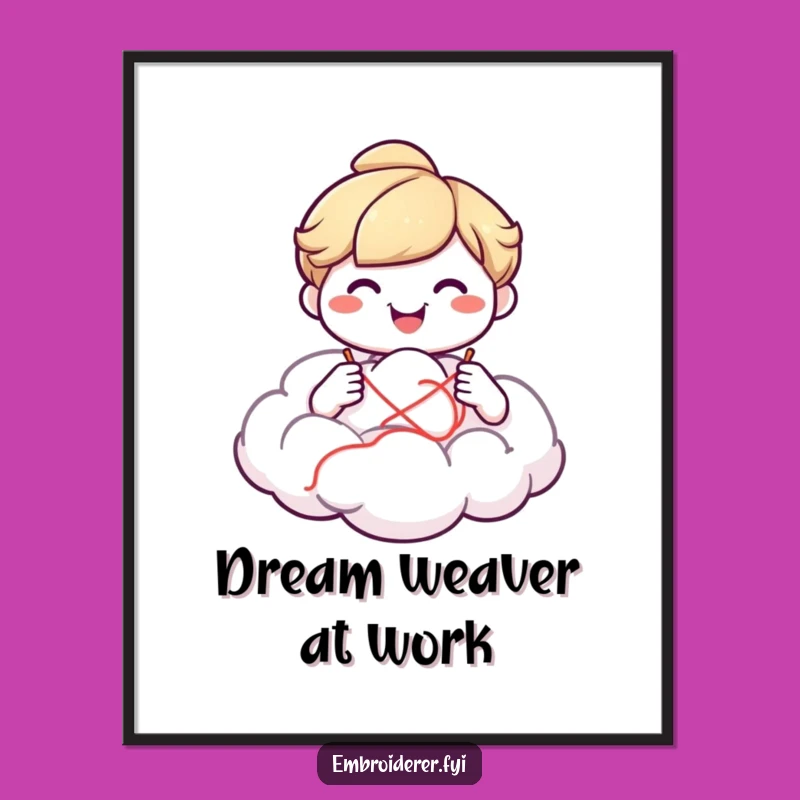 Funny Cloud Maker Poster: Whimsical Art Decor, Hilarious Dreamer Gift