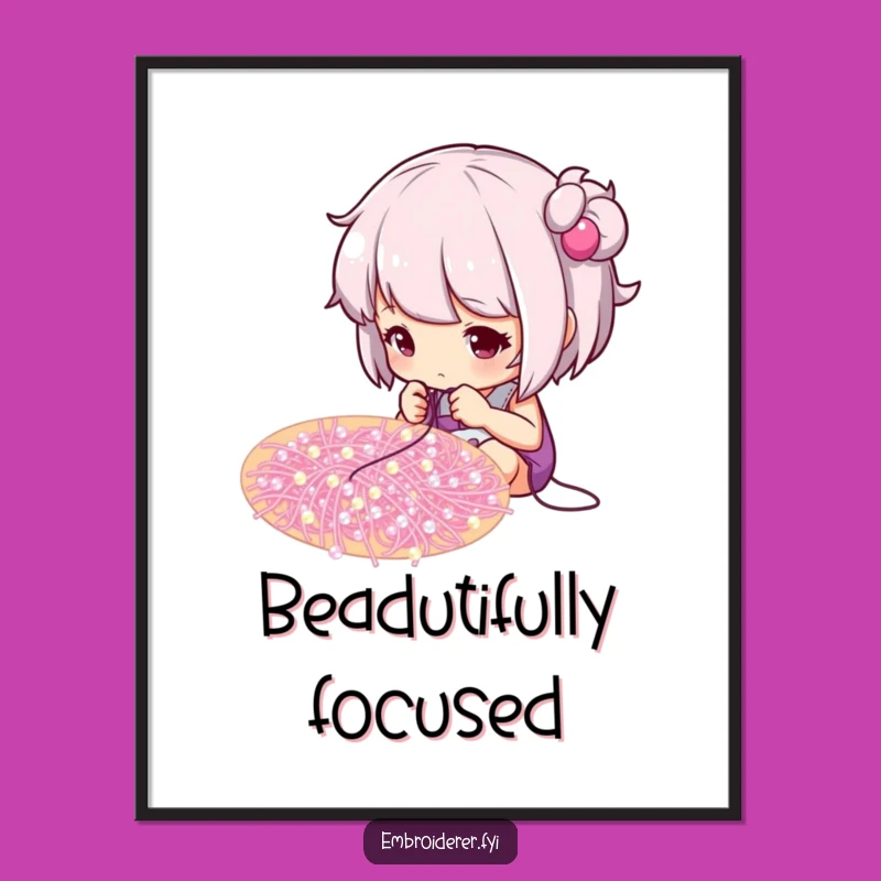 Funny Crafter Poster: Beading Artist, Hilarious Hobbyist Wall Art Gift