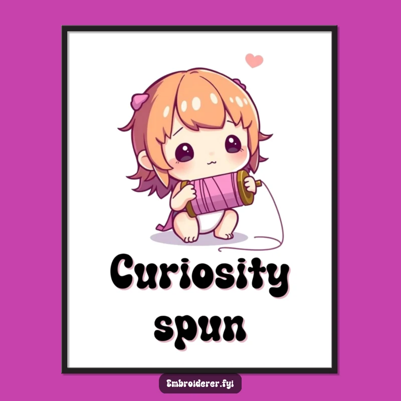 Funny Curious Thread Poster: Add Wonder-Filled Crafty Decor!