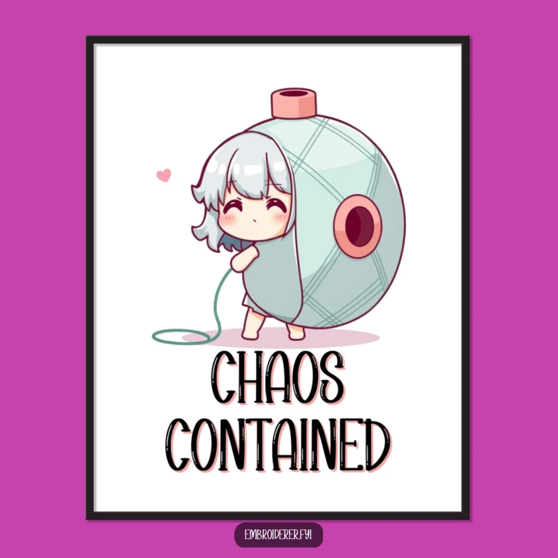 Funny Poster: Floss Struggle Art, Hilarious Decor for Crafty Spaces