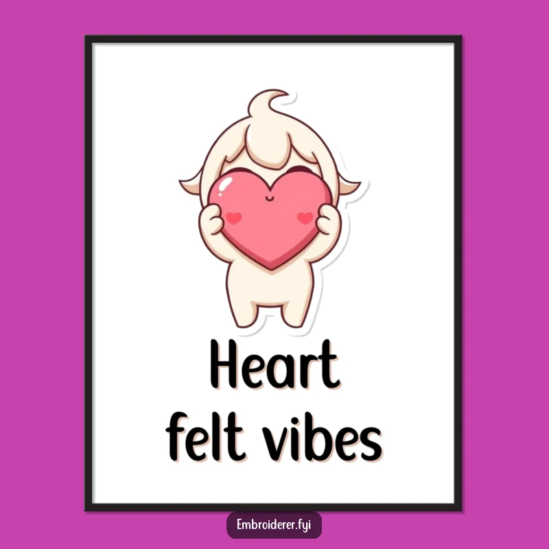 Funny Heart Stitch Poster - Adorable Wall Art for a Cheerful Home!