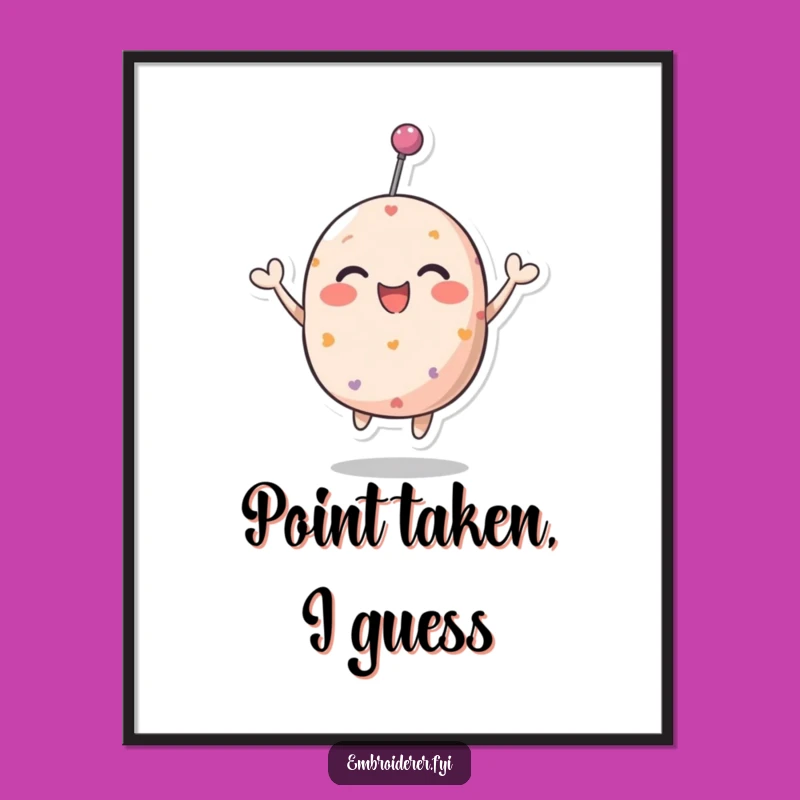 Funny Pincushion Bounce Poster: Brighten Your Space with Playful Art!