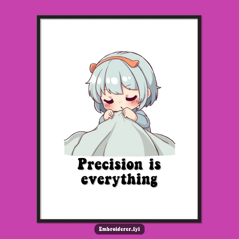 Funny Focused Stitcher Poster: Inspiring Craft Art, Humorous Decor, Great Funny Gift