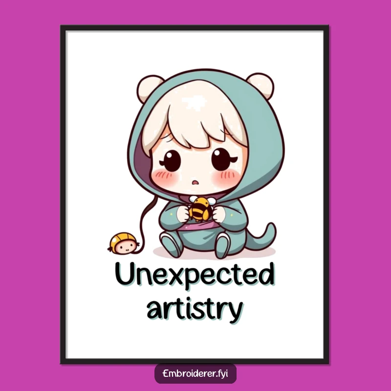 Funny Bee Surprise Poster - Add a Buzz of Humor to Your Walls!