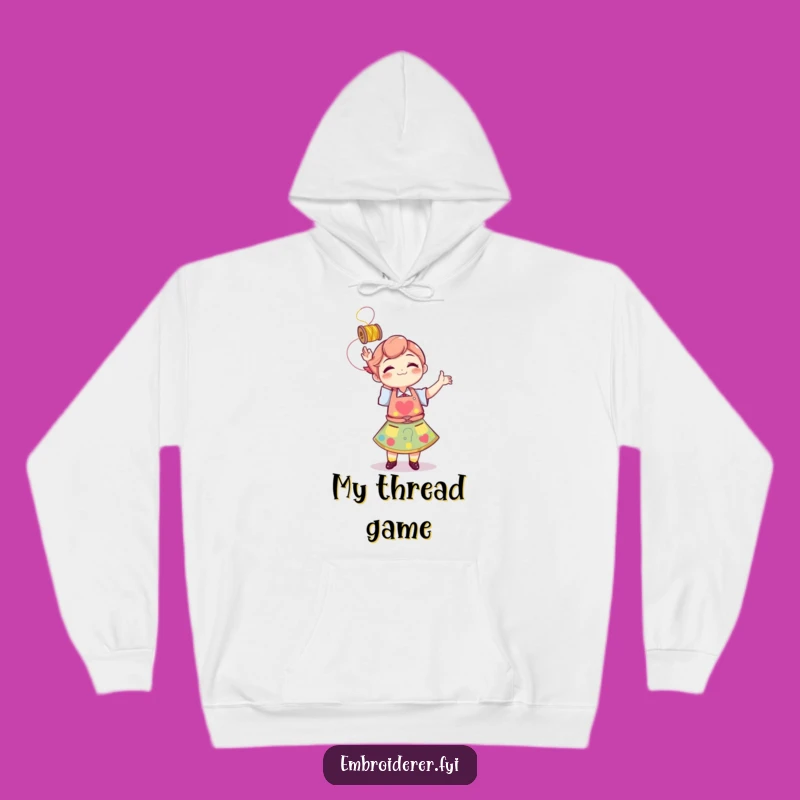 Cozy Funny Thread Tosser Hoodie - Warm Crafter's Comfort