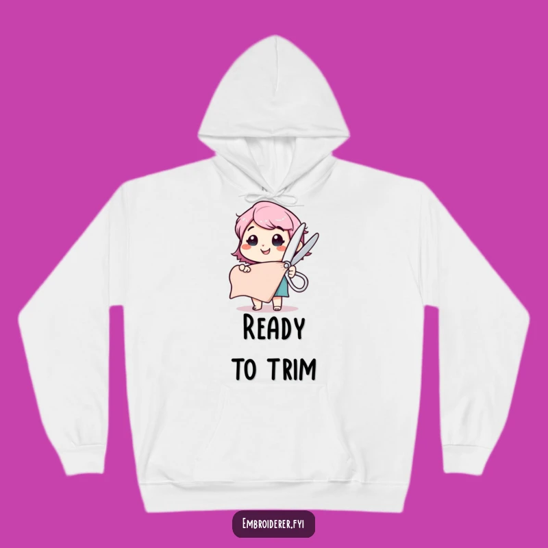 Cozy Funny Fabric Cutter Hoodie: Warm & Cheerful Crafter's Sweatshirt