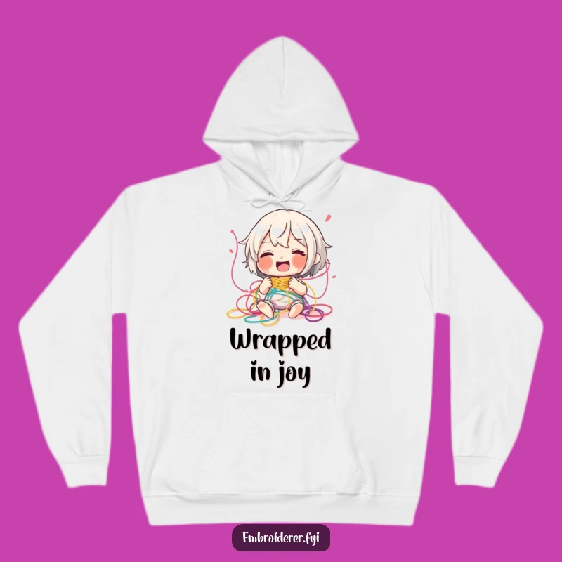 Funny Giggling Thread Hoodie: Cozy Tangled Crafter Sweatshirt, Hilarious Stitcher's Gift