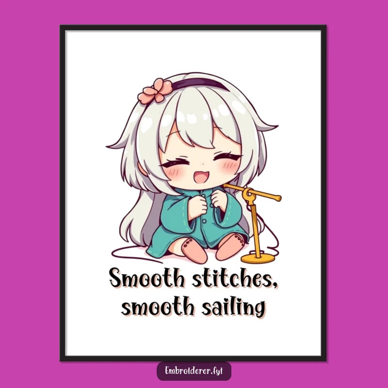 Free Printable Wall Art: Winking Stitch Master - Funny Downloadable Craft Room Decor