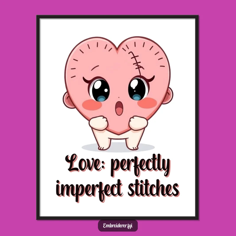 Funny Free Printable Wall Art: Surprised Stitcher, Quirky Downloadable Decor