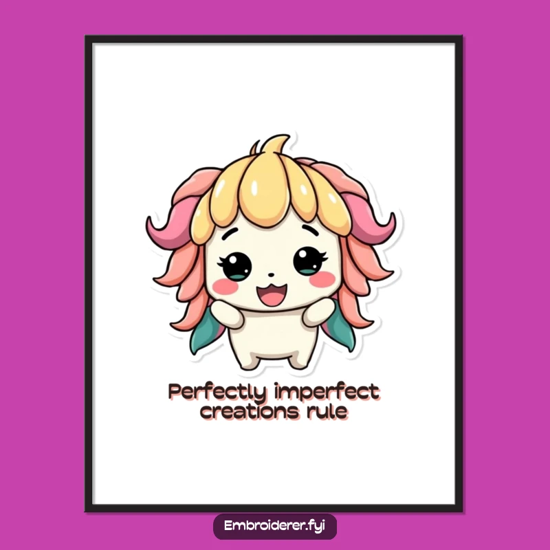 Funny Free Printable Wall Art: Lopsided Creation Character Hilarious Downloadable Art