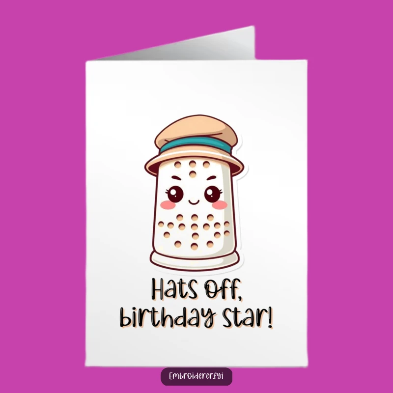 Charming Free Printable Thimble Birthday Card - Tiny Hat Fun