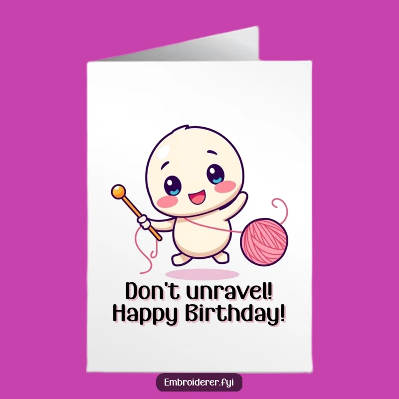 Free Printable Birthday Card: Sewing Mishap Humor - Downloadable Funny Gift